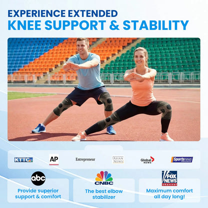 2026 NEW Copper Knee Braces for Knee Pain (2 Pack), UGEM Compression Knee Sleeves with Patella Gel Pad & Side Stabilizers, Workout Sports Knee Support for Men & Women, Meniscus Tear, ACL & Arthritis Relief