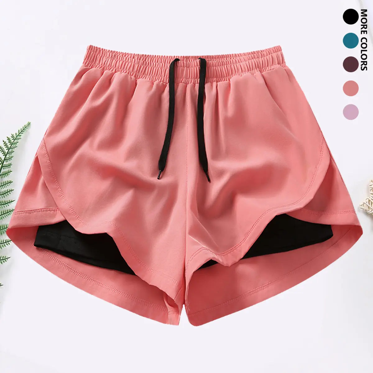 3-Piece Women’S Casual Athletic Shorts Set Featuring Built-In Lining, Drawstring, and Elastic Waistband — Suitable for Running, Fitness, and Outdoor Activities; Running Gear | Casual Sportswear, Women’S Shorts, Summer Bottoms