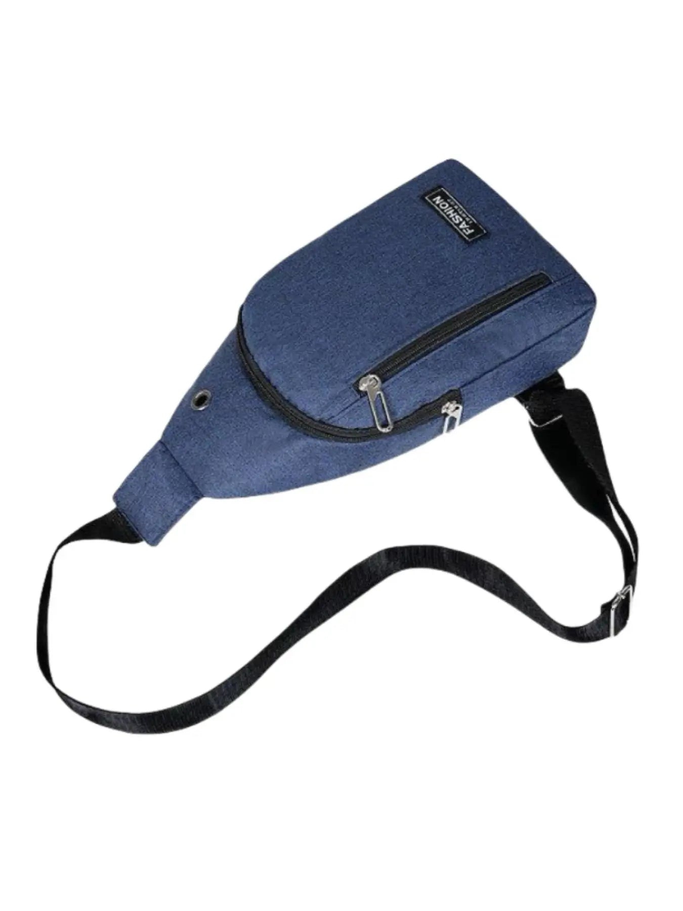 Men'S Solid Color Zipper Bum Bag, Waterproof Sports Bag, Lightweight Chest Bag for Daily Used, Casual Trendy Versatile High-Quality Daily Commuting Bag