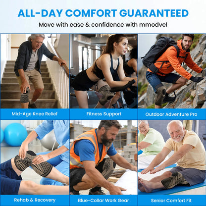 2026 NEW Copper Knee Braces for Knee Pain (2 Pack), UGEM Compression Knee Sleeves with Patella Gel Pad & Side Stabilizers, Workout Sports Knee Support for Men & Women, Meniscus Tear, ACL & Arthritis Relief