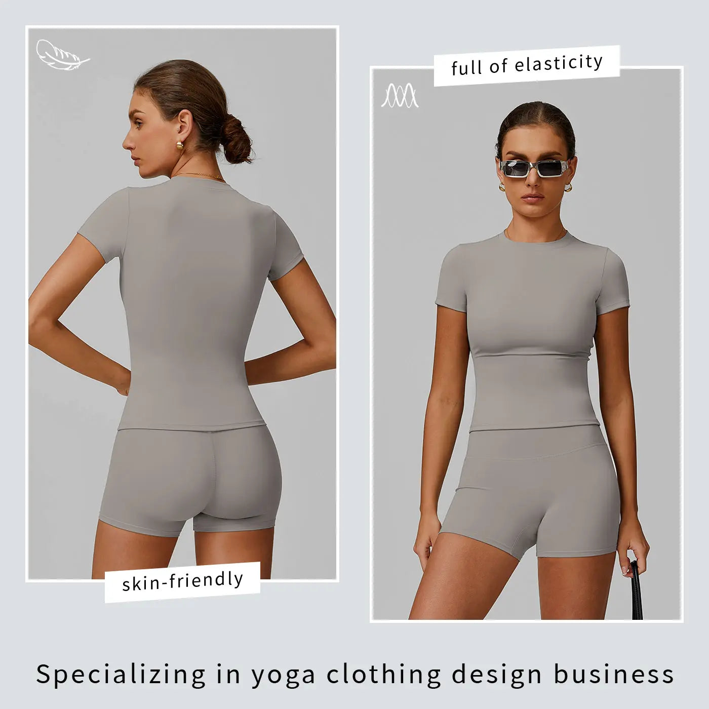 Tenwolf 2-Piece Boat Neck Open-Back Workout Set, Shaping Support, Breathable Quick-Dry, Yoga, Gym, Athletic Women’S Backless Tank Top Set, Sports Fitness Wear with Tummy Control Sweat Suit