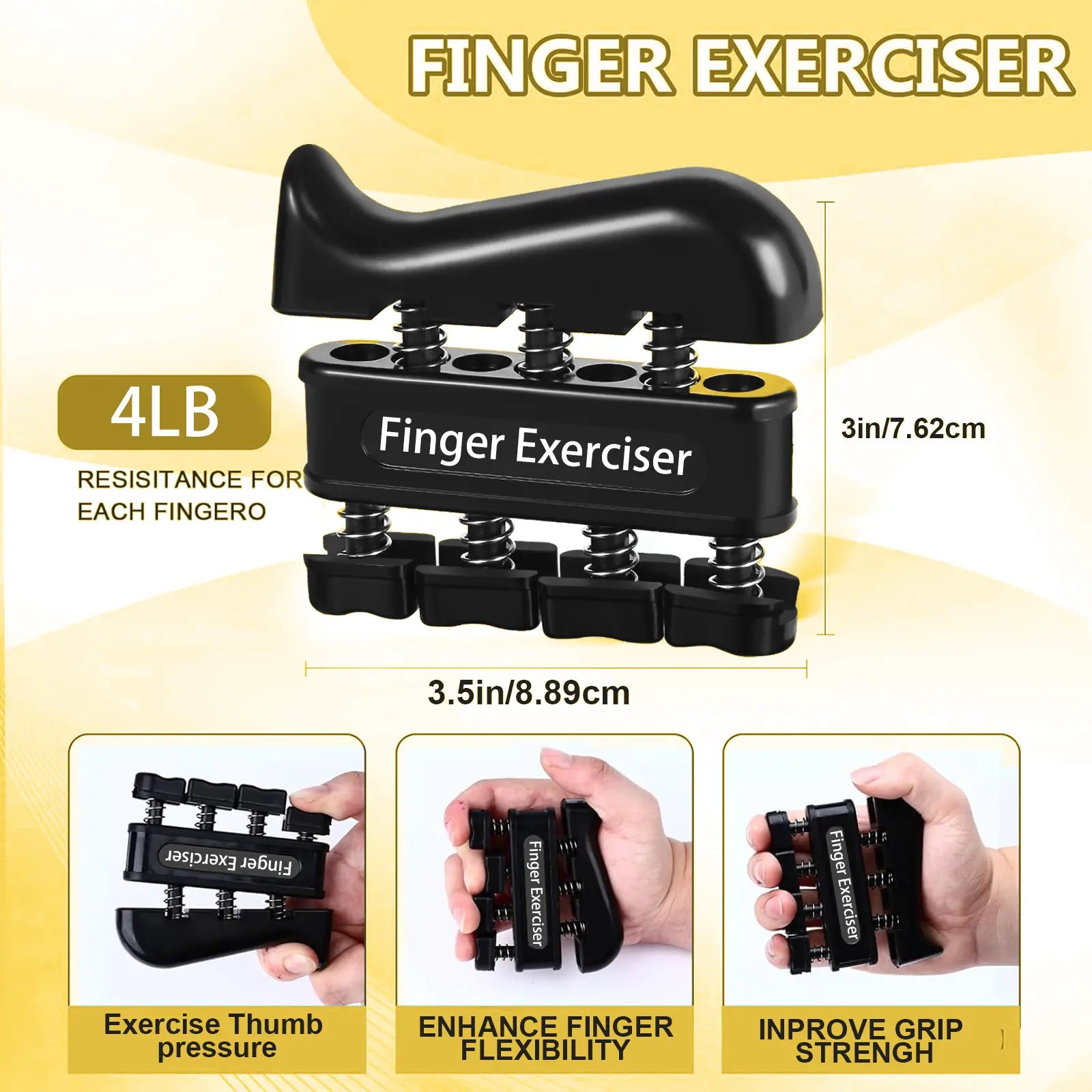 Hand Grip Strengthener 5Pcs, Grip Strength Trainer, Adjustable Forearm Gripper(11-132Lb), Finger Stretcher(13,17,21Lb), Hand Strength Ring(30, 50Lb) and Finger Exerciser(4Lb)