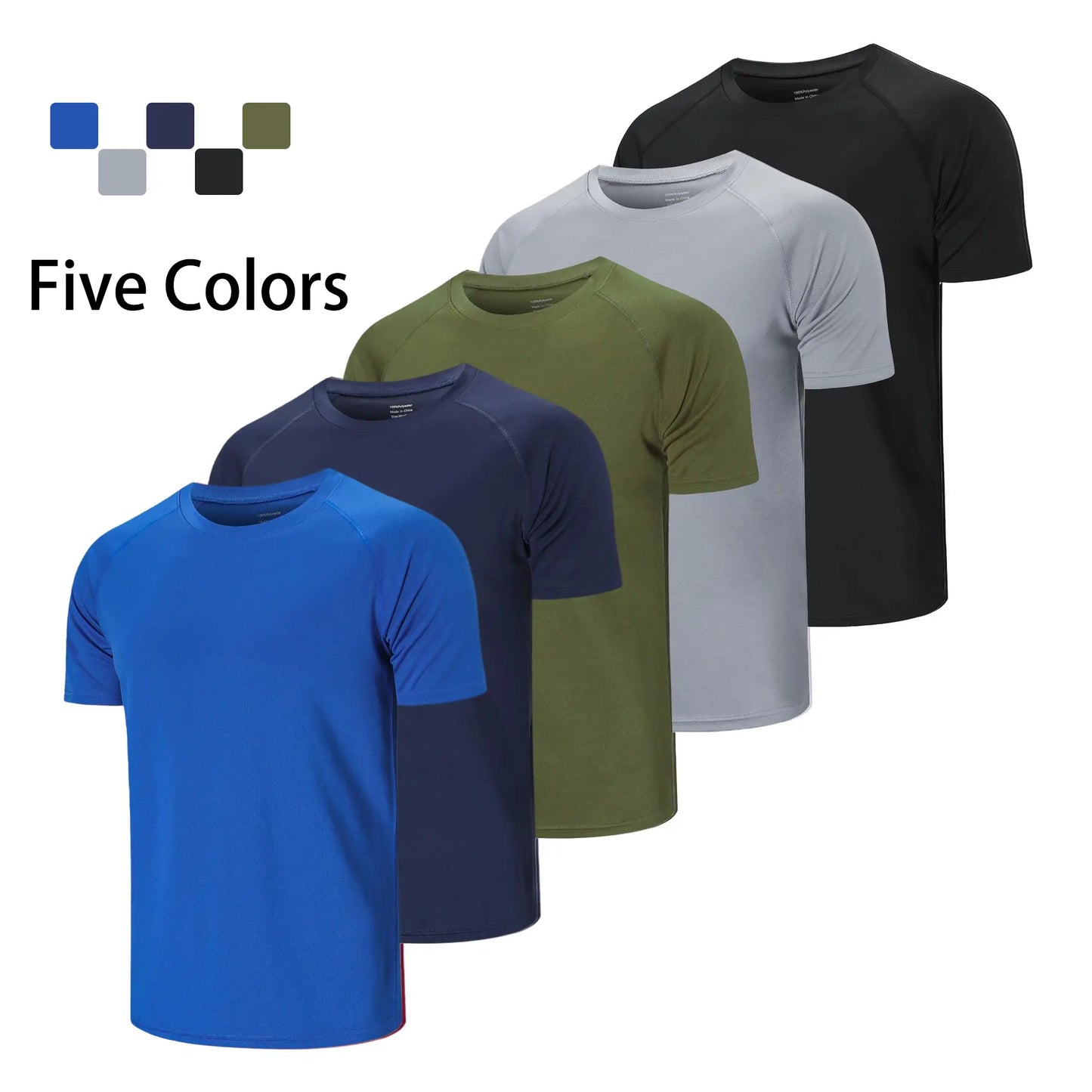 5 Pcs Men'S Plain Muscle Slim Fitted T Shirt Gym Workout Athletic Tee Menswear Casual Tops,T-Shirt for Daily Outdoor Wear,Men'S Streetwear Outfits Lightweight Versatile Workout Tops Athleisure Breathable Clothes Everyday Activewear Compression Shirts