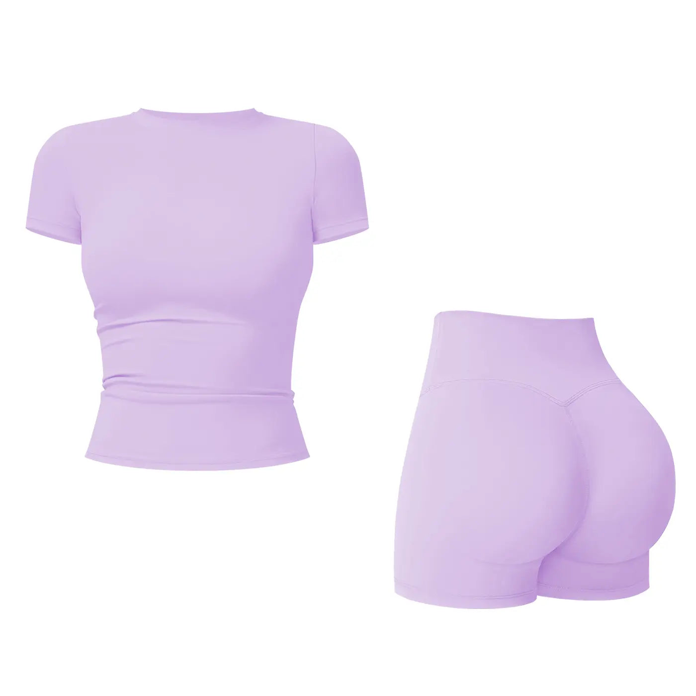 Tenwolf 2-Piece Boat Neck Open-Back Workout Set, Shaping Support, Breathable Quick-Dry, Yoga, Gym, Athletic Women’S Backless Tank Top Set, Sports Fitness Wear with Tummy Control Sweat Suit