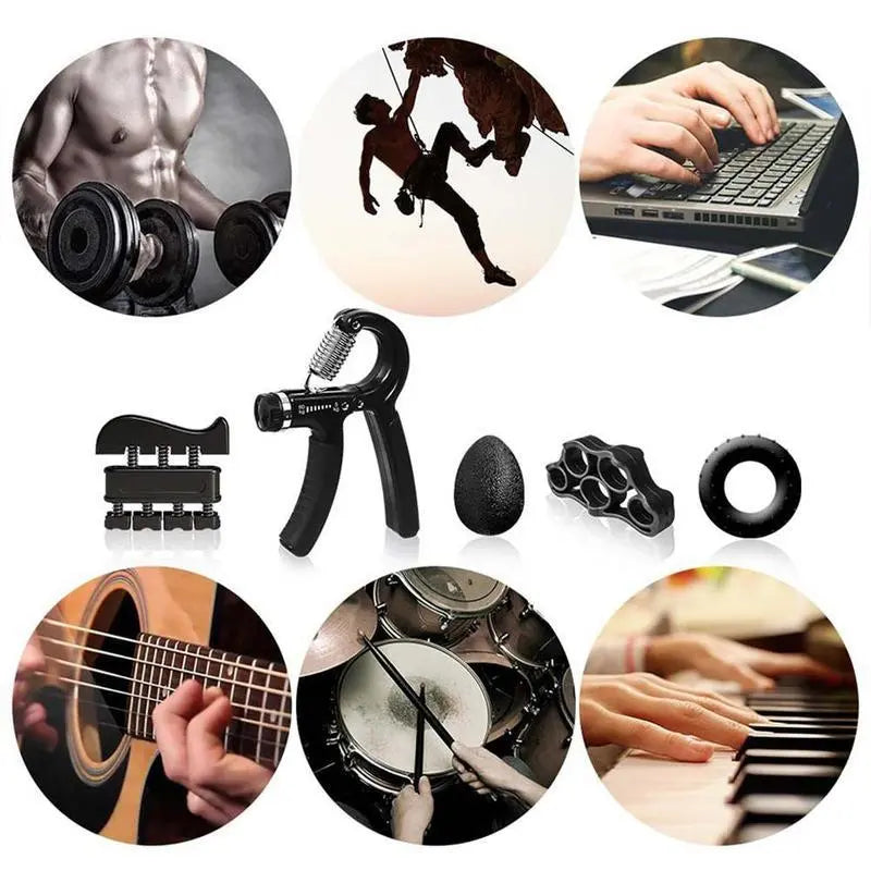 Grip Strengthener 5 Pack Kit - Adjustable Resistance Hand Grips, Forearm Strengthener, Hand Grips, Strengthener Kit