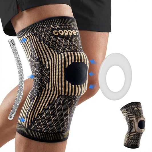 2026 NEW Copper Knee Braces for Knee Pain (2 Pack), UGEM Compression Knee Sleeves with Patella Gel Pad & Side Stabilizers, Workout Sports Knee Support for Men & Women, Meniscus Tear, ACL & Arthritis Relief