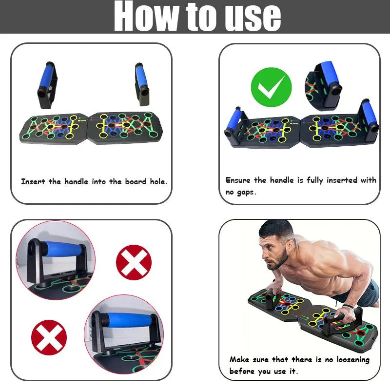 Pushups Fitness Stands | Push up Board for Pectoral Abdominal Muscle,Indoor Fitness Supplies Back Shoulder Muscle Trainer for University Campus, Workplace, Traveling, Gym