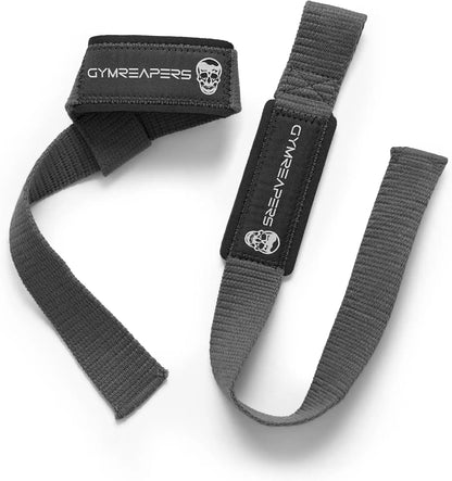 Premium Padded Weightlifting Straps - Gray Lifting Straps