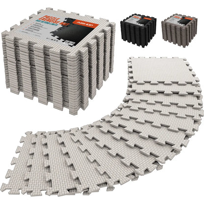 AIRHOP 18Pcs EVA Gym Mats Set - 0.4" Interlocking Foam Floor Tiles (18 Sq.Ft) High-Density Protective Puzzle Mat for Home Gym, Garage, Treadmill, Bike, Playroom - Ideal Mother'S Day Gift｜Summervibes Petlovers