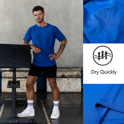 5 Pcs Men'S Plain Muscle Slim Fitted T Shirt Gym Workout Athletic Tee Menswear Casual Tops,T-Shirt for Daily Outdoor Wear,Men'S Streetwear Outfits Lightweight Versatile Workout Tops Athleisure Breathable Clothes Everyday Activewear Compression Shirts