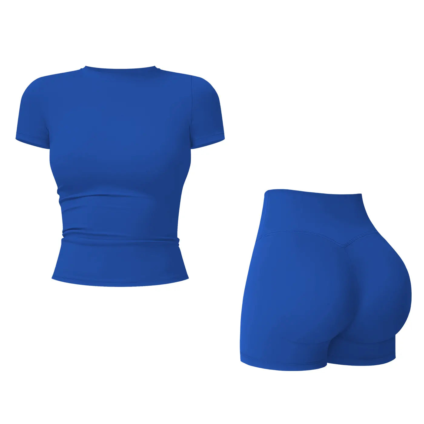 Tenwolf 2-Piece Boat Neck Open-Back Workout Set, Shaping Support, Breathable Quick-Dry, Yoga, Gym, Athletic Women’S Backless Tank Top Set, Sports Fitness Wear with Tummy Control Sweat Suit