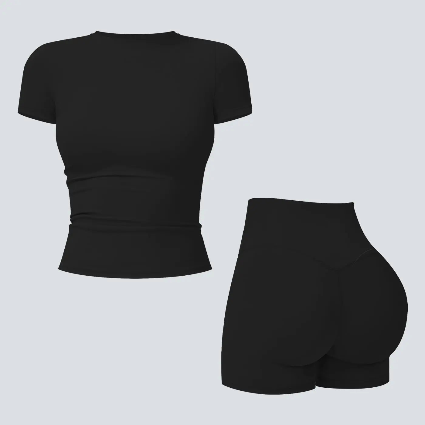 Tenwolf 2-Piece Boat Neck Open-Back Workout Set, Shaping Support, Breathable Quick-Dry, Yoga, Gym, Athletic Women’S Backless Tank Top Set, Sports Fitness Wear with Tummy Control Sweat Suit