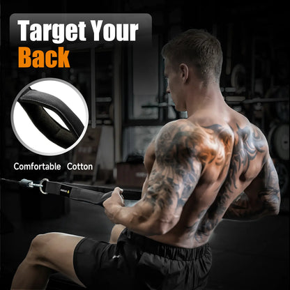 MANUEKLEAR Tricep Rope Cable Attachment Handles, Greater Range of Motion, Tricep Pull down Rope for Push Downs, Crunches, Facepulls for Professional Gym