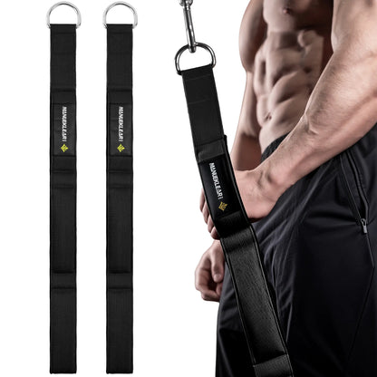 MANUEKLEAR Tricep Rope Cable Attachment Handles, Greater Range of Motion, Tricep Pull down Rope for Push Downs, Crunches, Facepulls for Professional Gym